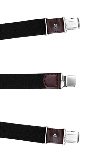 Tirantes ajustables clásicos negros para hombre