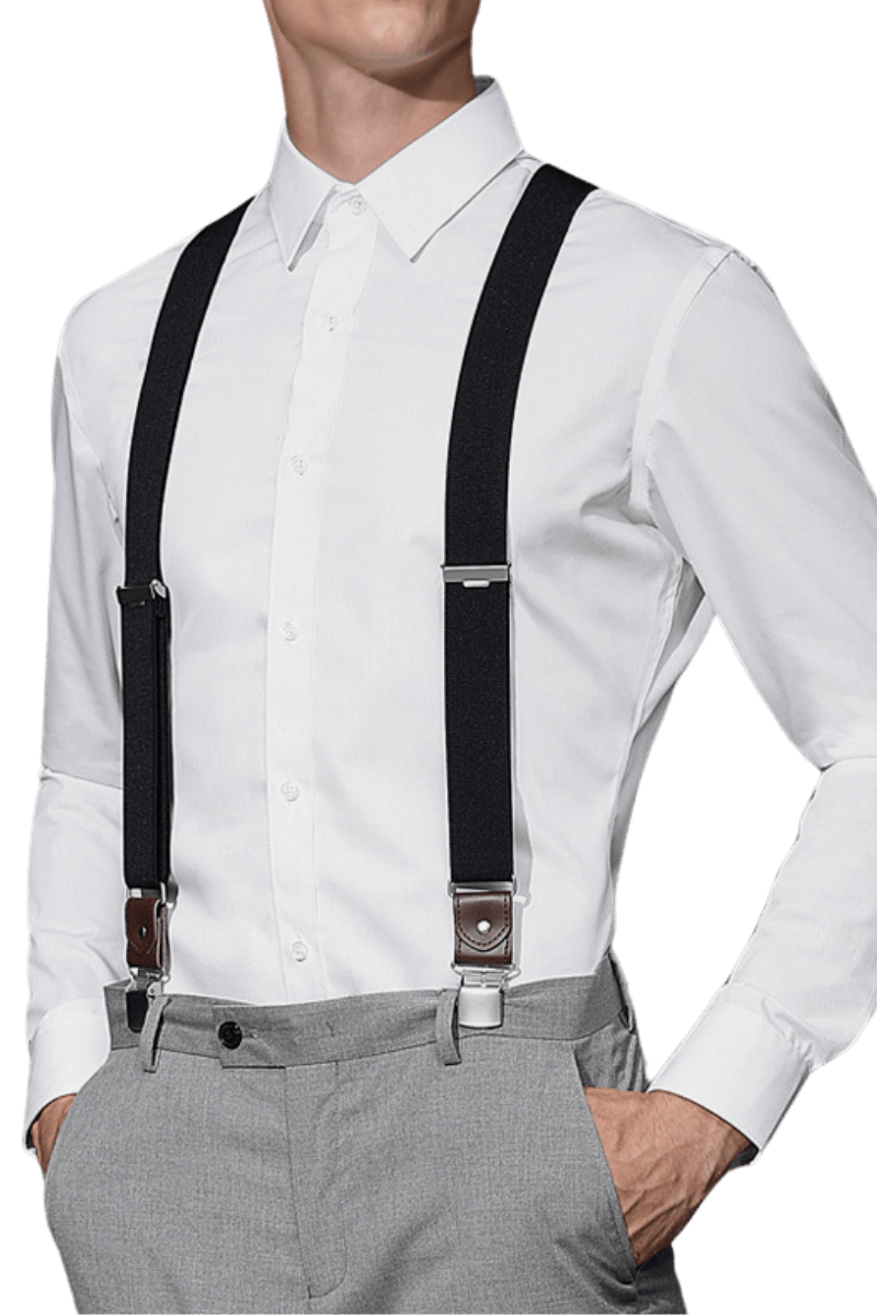 Men's Black Classic Adjustable Suspenders