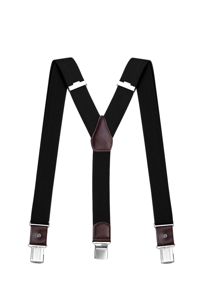 Men's Black Classic Adjustable Suspenders