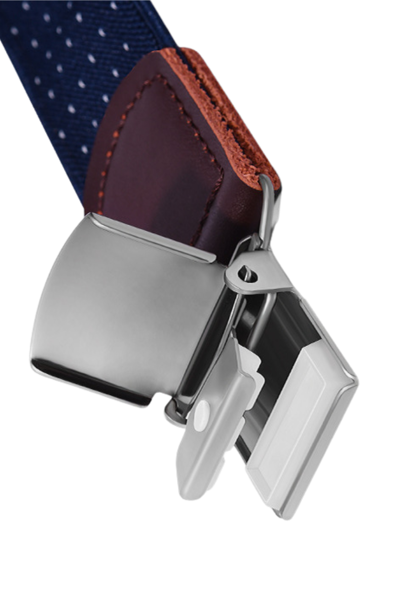 Bretelles réglables à pois bleus pour hommes 