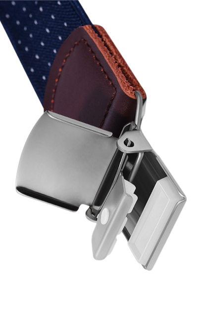 Bretelles réglables à pois bleus pour hommes 