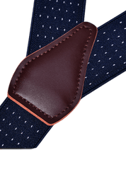 Men's Blue Adjustable Dots Suspenders