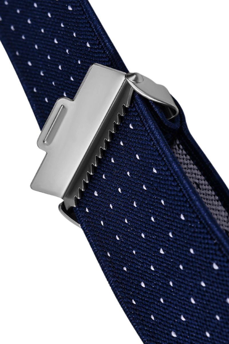 Men's Blue Adjustable Dots Suspenders