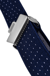 Men's Blue Adjustable Dots Suspenders