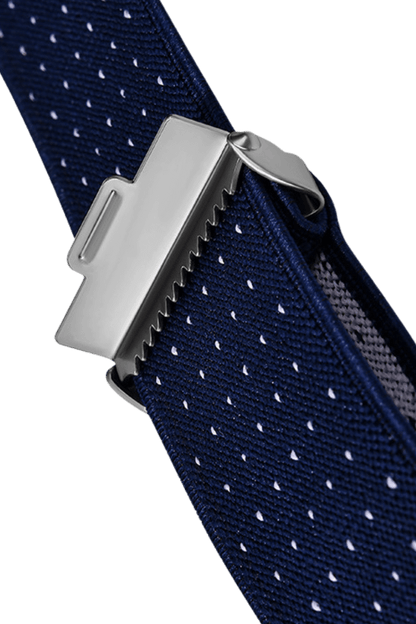 Bretelles réglables à pois bleus pour hommes 