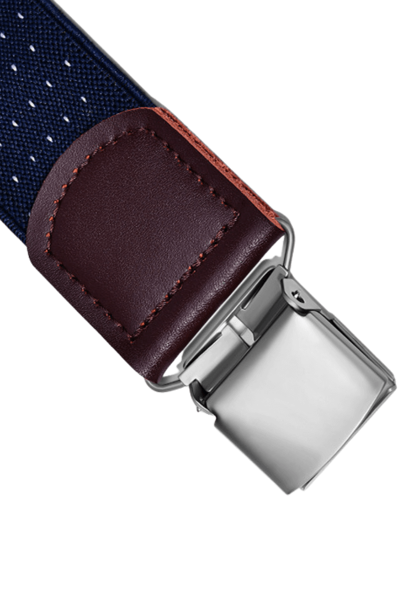 Bretelles réglables à pois bleus pour hommes 