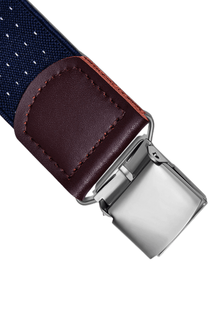 Bretelles réglables à pois bleus pour hommes 