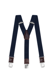 Men's Blue Adjustable Dots Suspenders