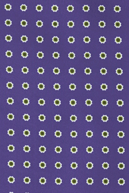 Blaues Einstecktuch für Herren mit Blumenmuster 