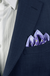 Men's Blue Floral Pocket Square