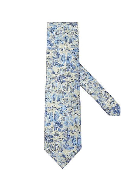 Blaue Premium Petite-Krawatte mit Blumenmuster 