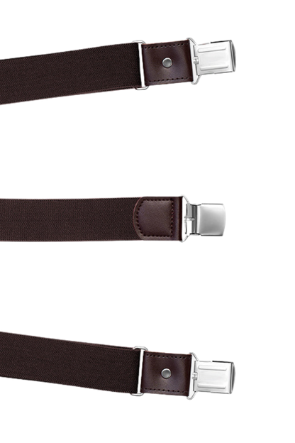 Tirantes ajustables clásicos marrones para hombre