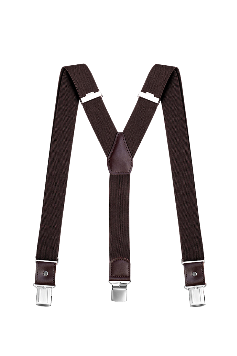 Men's Brown Classic Adjustable Suspenders