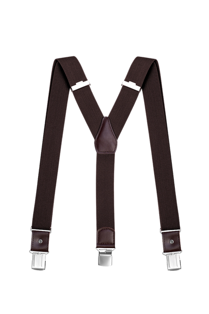 Tirantes ajustables clásicos marrones para hombre