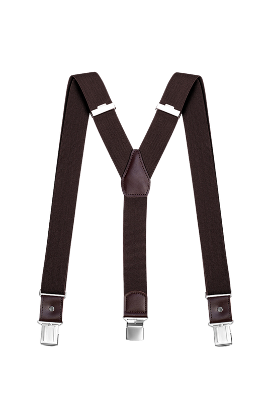 Men's Brown Classic Adjustable Suspenders