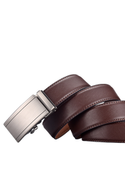 Men's Brown Leather Ratchet Click Belt