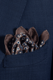 Men's Brown Woven Pocket Square