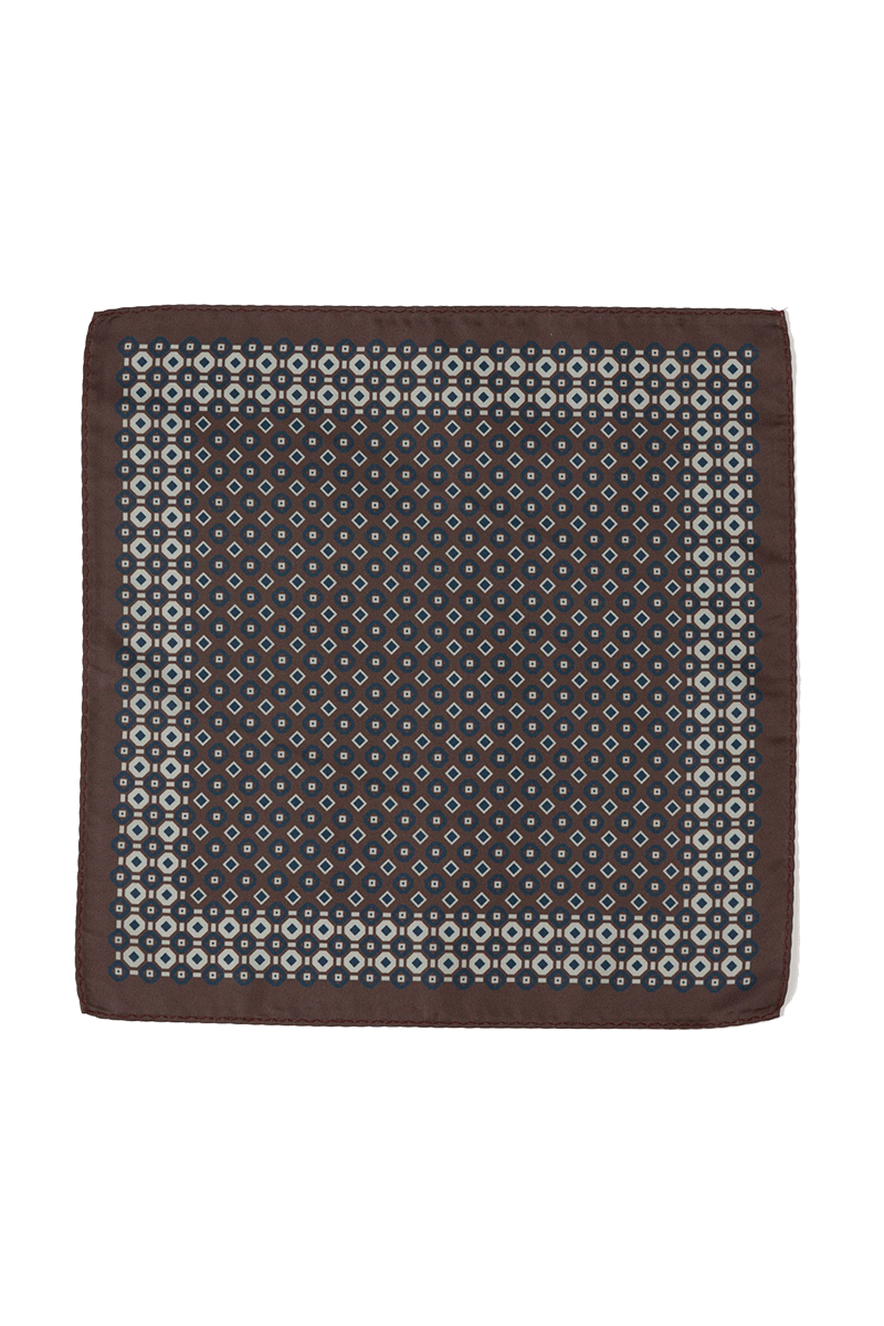 Men's Brown Woven Pocket Square