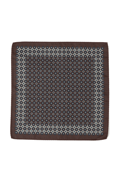 Men's Brown Woven Pocket Square
