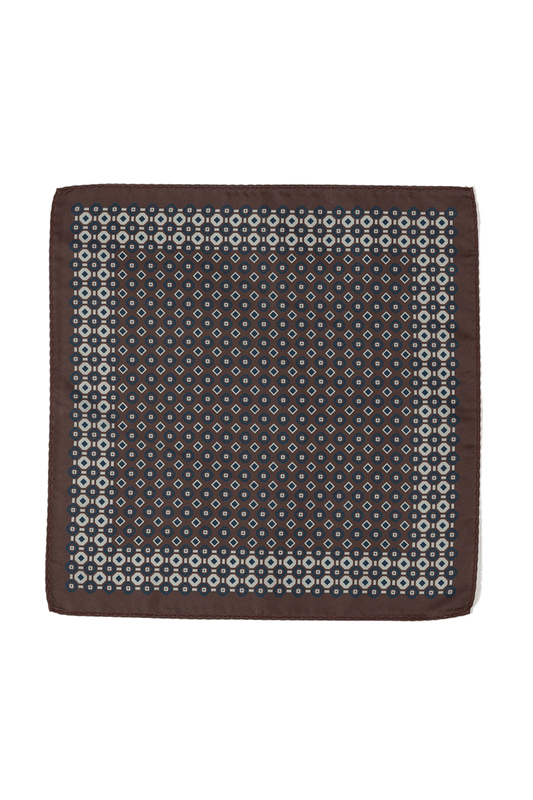 Men's Brown Woven Pocket Square