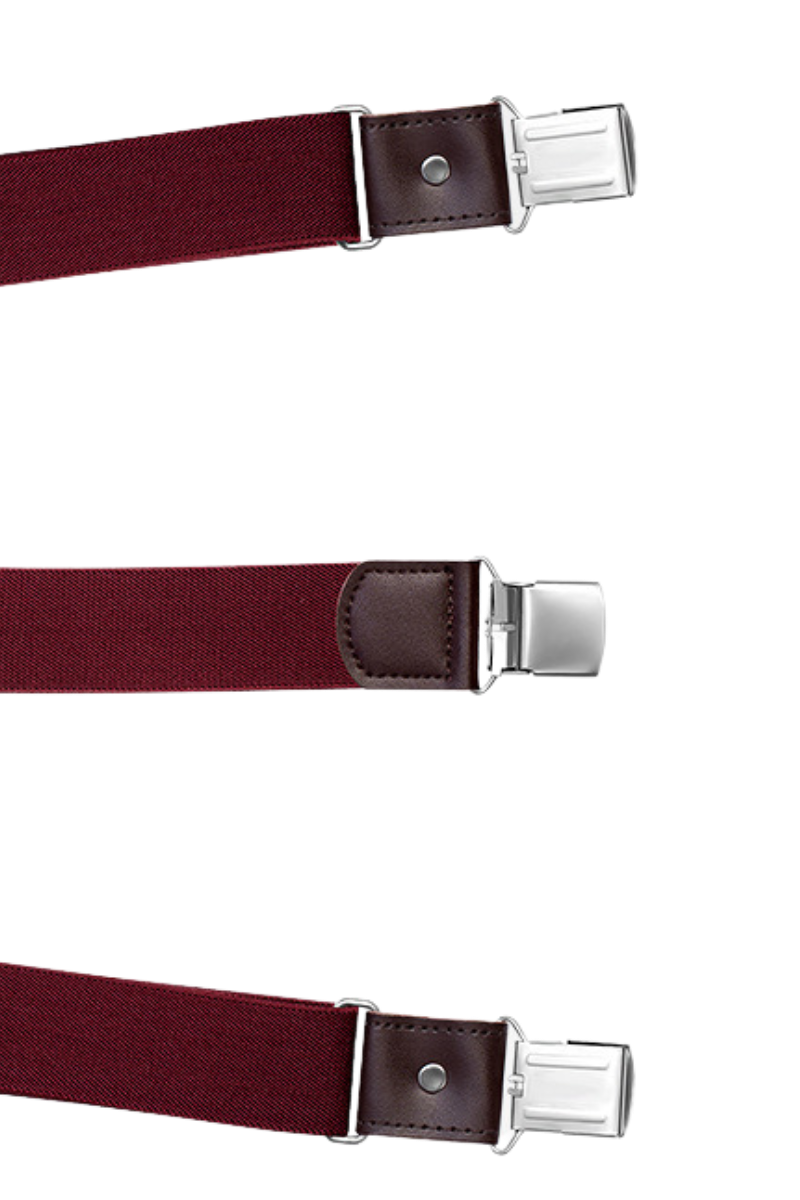 Men's Red Classic Adjustable Suspenders