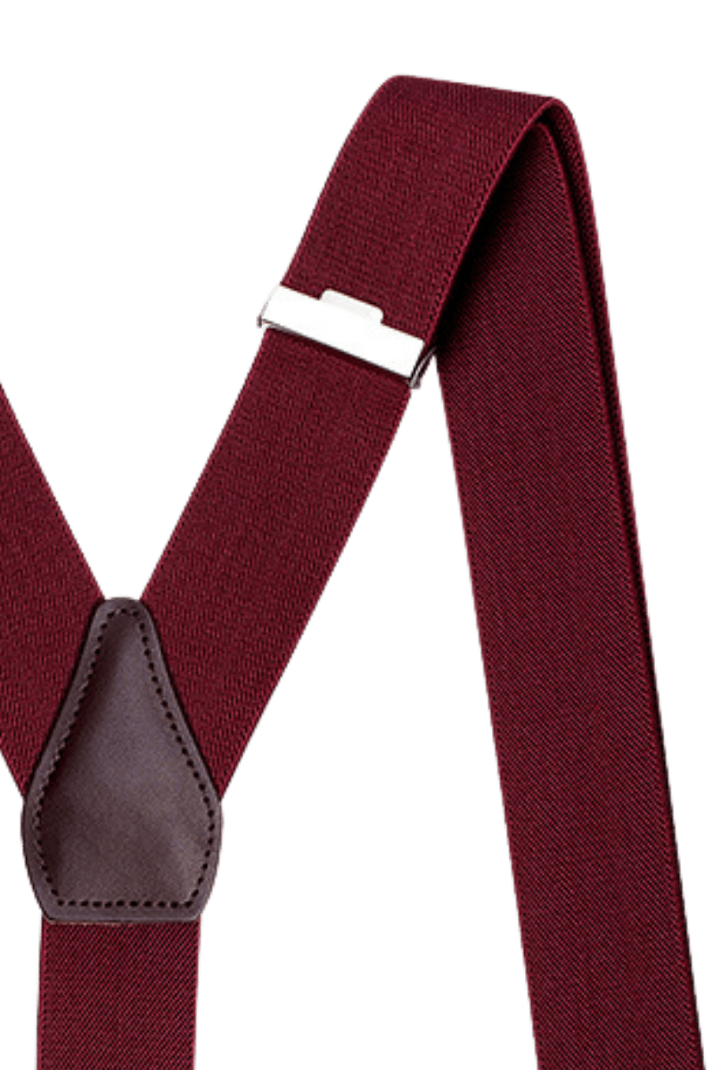 Men's Red Classic Adjustable Suspenders