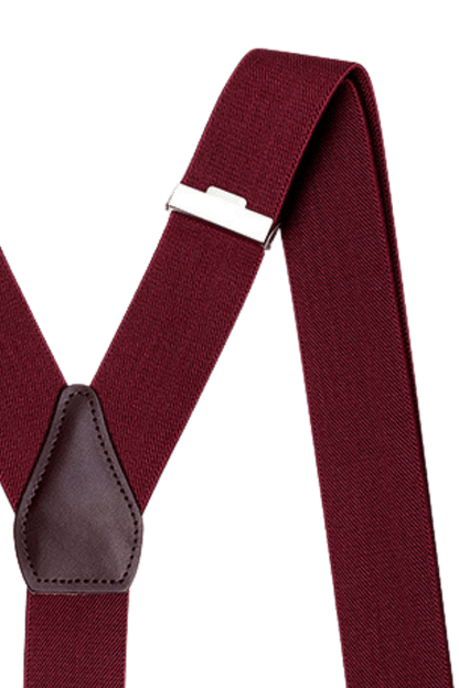Bretelles réglables classiques rouges pour hommes 