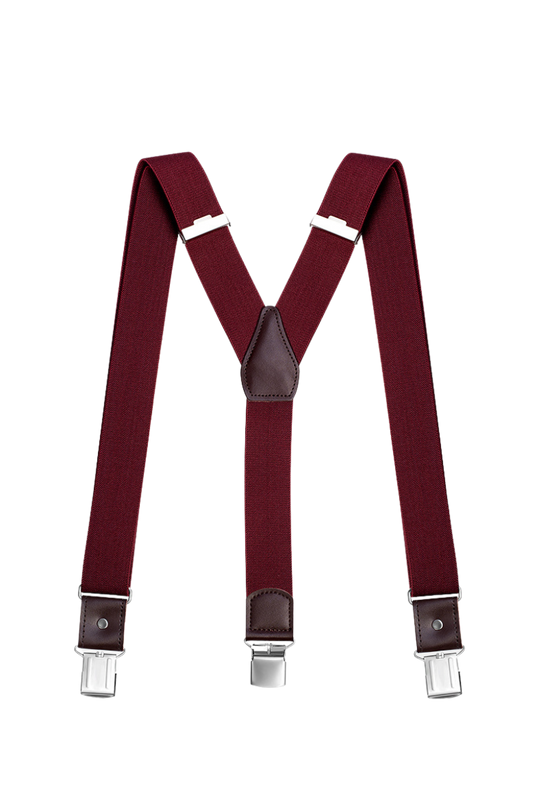 Men's Red Classic Adjustable Suspenders