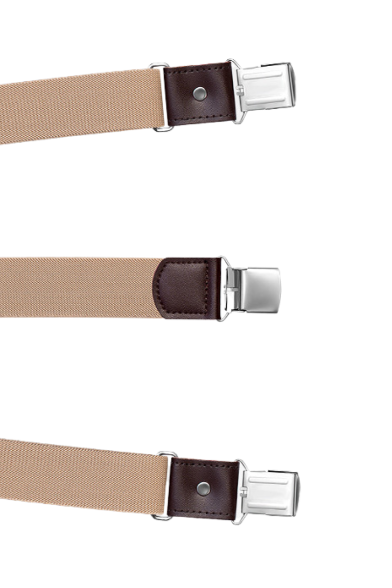 Tirantes ajustables clásicos color tostado para hombre