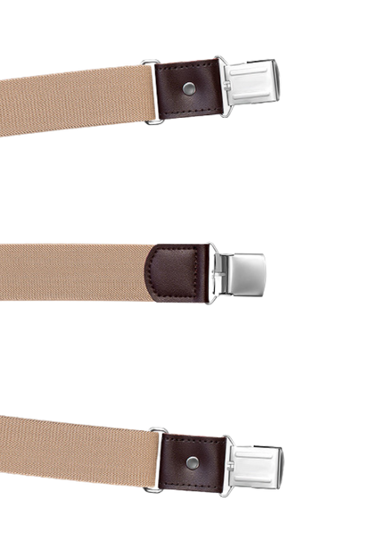 Tirantes ajustables clásicos color tostado para hombre