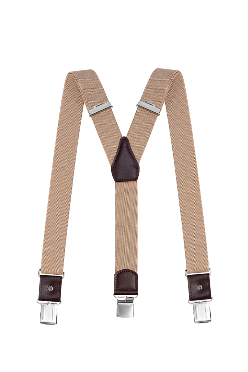 Men's Tan Classic Adjustable Suspenders