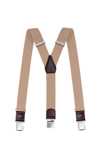 Tirantes ajustables clásicos color tostado para hombre
