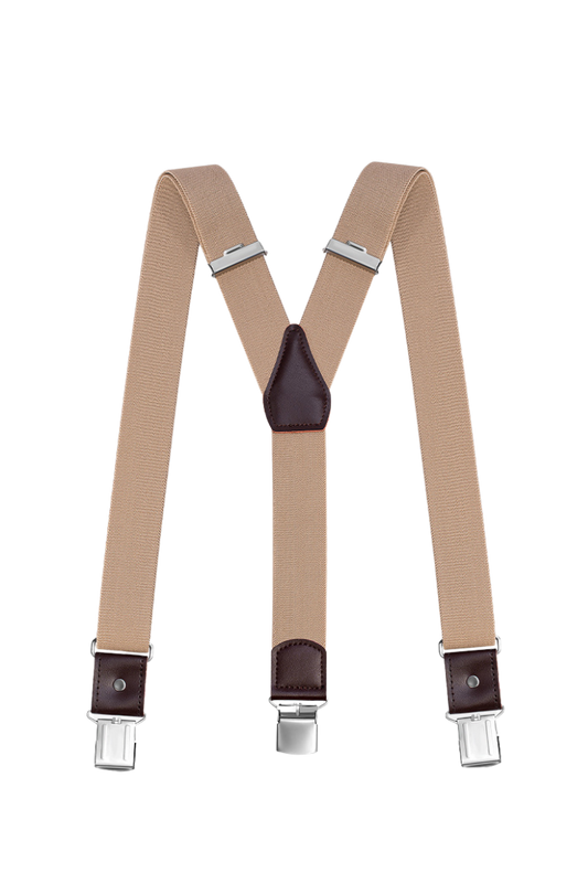 Men's Tan Classic Adjustable Suspenders
