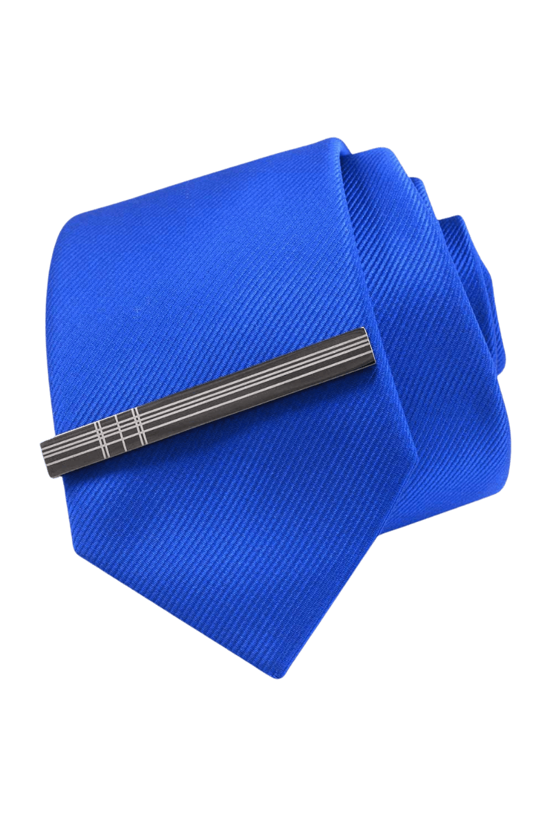 Krawattenklammer mit vertikalem Streifenmuster für Herren 