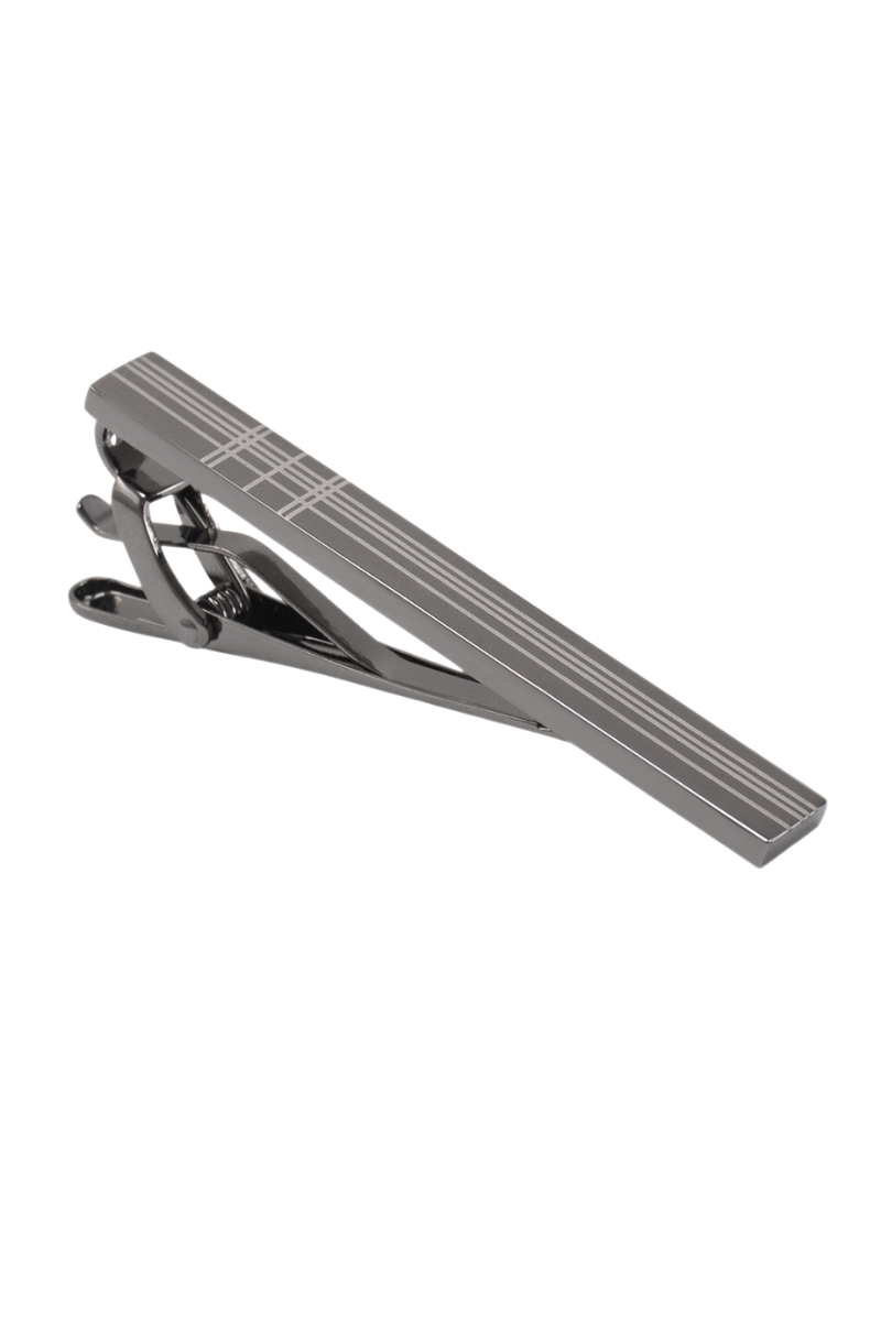 Krawattenklammer mit vertikalem Streifenmuster für Herren 