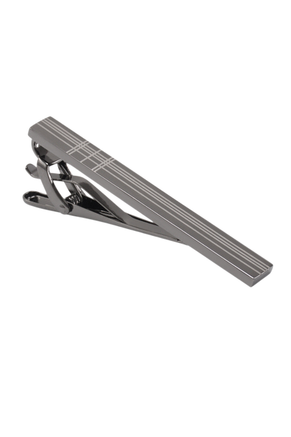 Krawattenklammer mit vertikalem Streifenmuster für Herren 