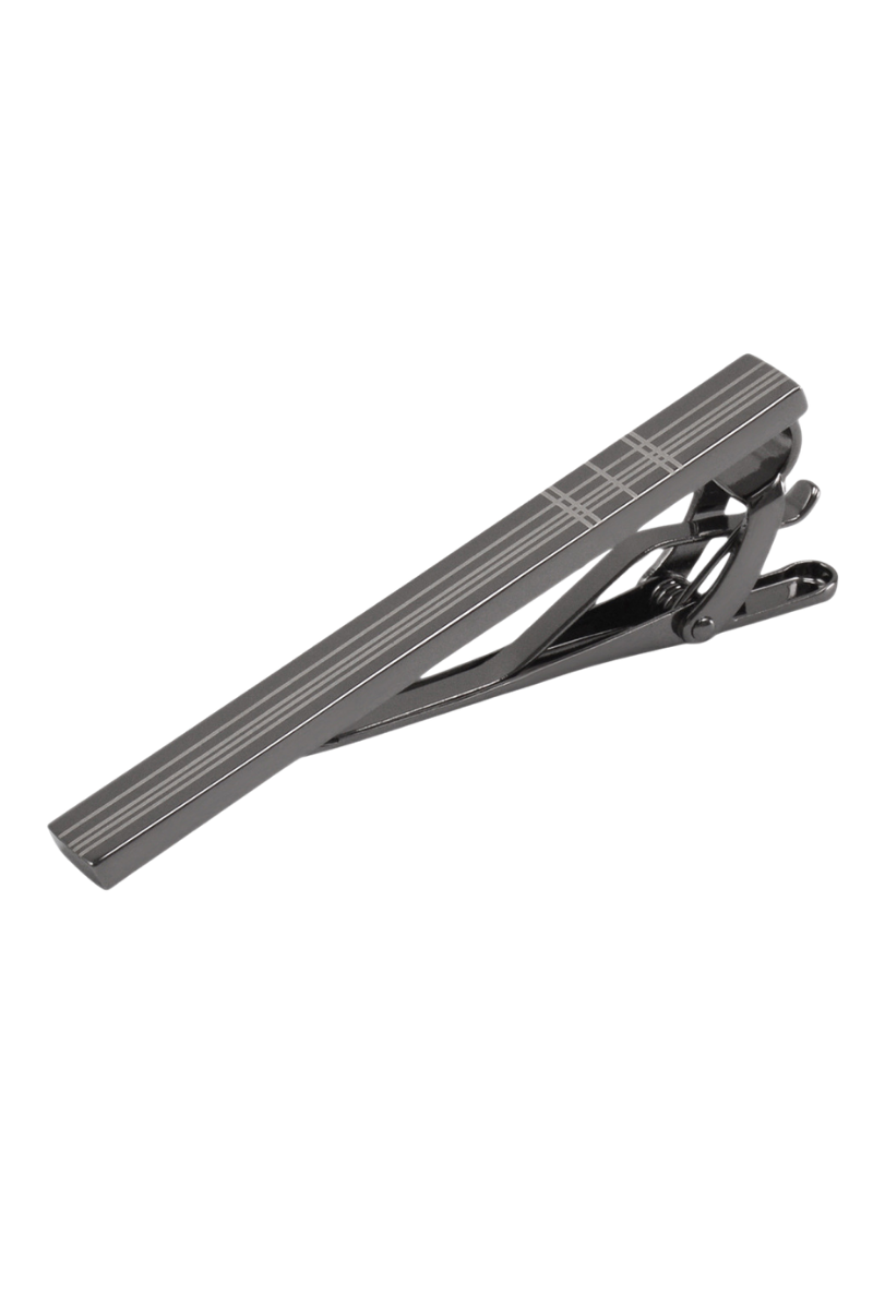 Krawattenklammer mit vertikalem Streifenmuster für Herren 