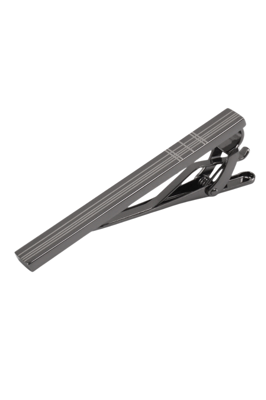 Krawattenklammer mit vertikalem Streifenmuster für Herren 