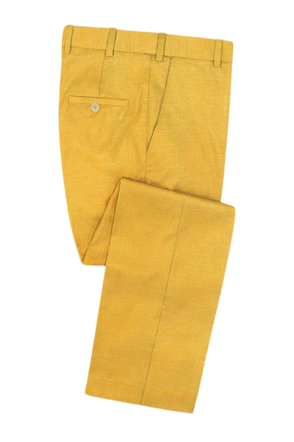 Traje ajustado de 2 piezas y 2 botones en amarillo místico