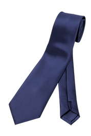 Navy Blue Smooth Satin Solid Tie