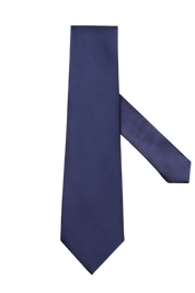 Navy Blue Smooth Satin Solid Tie