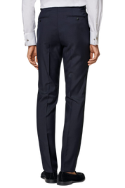 Navy Blue Wool 1-Button Single Breasted Suit