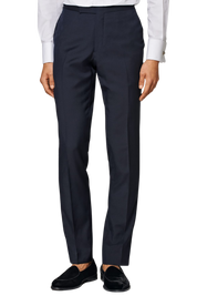 Navy Blue Wool Single Breasted 3-Piece Suit