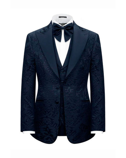 Jacquard 3-piece Tuxedo in Navy