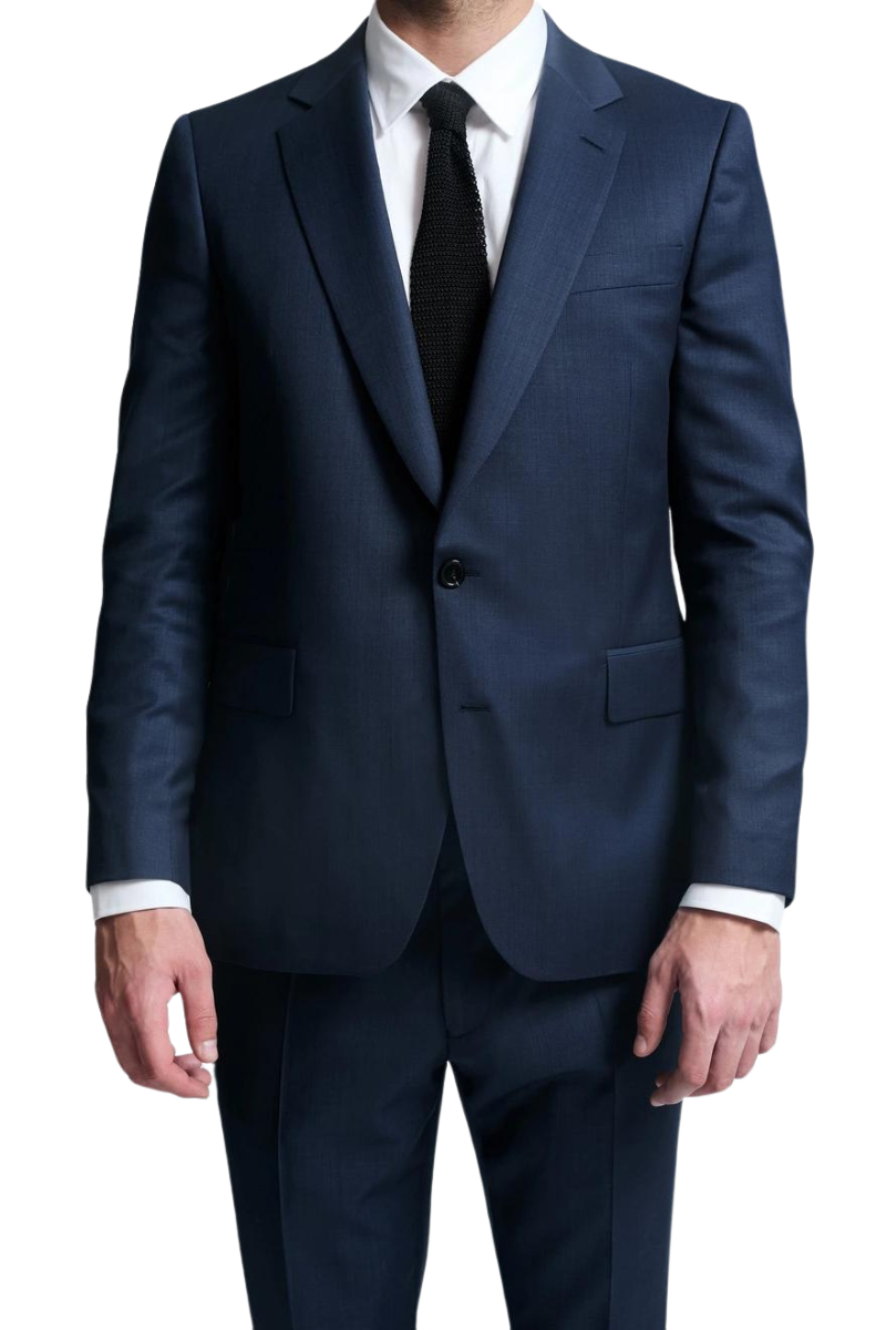 Navy Blue Slack 2 piece 2-Button Suit