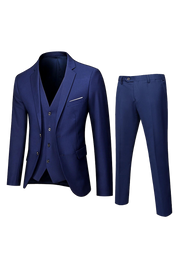 Navy Blue Slim Fit 3-Piece 2 Button suit