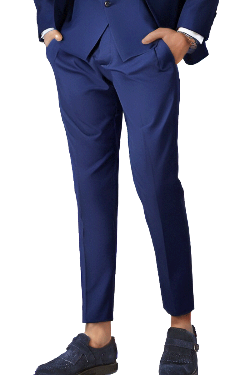 Navy Blue Slim Fit 3-Piece 2 Button suit