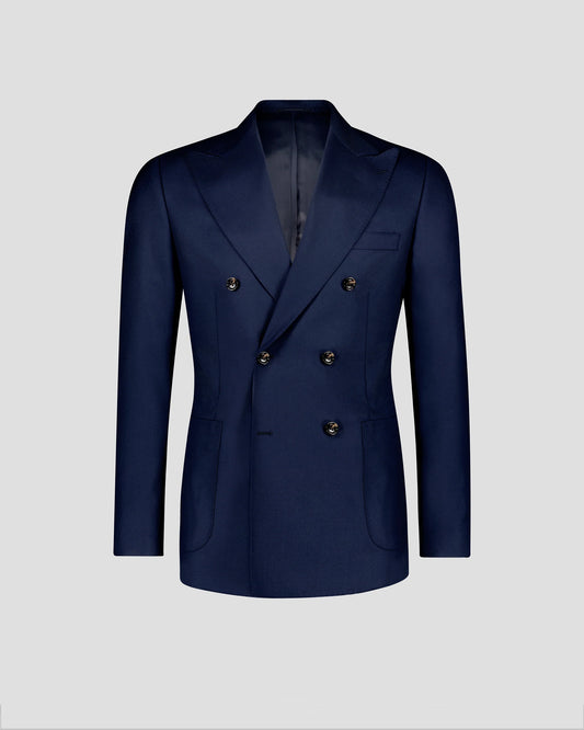 Navy Blue 2-piece Peak Lapel double-breasted suit
