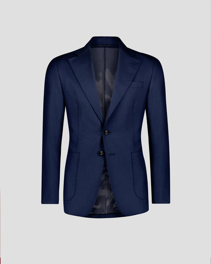 Navy Blue Notch Lapel Single-breasted Suit