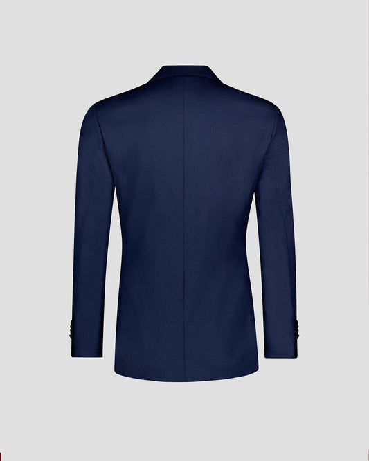 Navy Blue Notch Lapel Single-breasted Suit